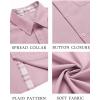 COOFANDY Men’s Button Down Shirts Short Sleeve Casual Summer Beach Vacation Wedding Shirt with Pocket(Deep Pink)