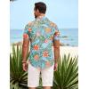 COOFANDY Mens Hawaiian Shirt Short Sleeve Button Down Shirts Tropical Summer Beach Shirts Casual Floral Aloha Shirts(Blue Red Khaki Floral)