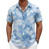 Sky Blue-tropical Leaf