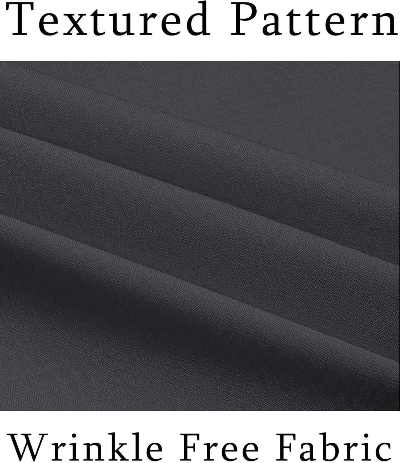 imageCOOFANDY Mens Casual Shirt Short Sleeve Untucked Dress Shirt Vacation Daily Button Down Shirt Grey