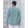 COOFANDY Men’s Long Sleeve Plaid Button Down Cotton Wrinkle Free Dress Shirt(Blue Yellow Plaid)