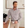 COOFANDY Men’s Long Sleeve Plaid Button Down Cotton Wrinkle Free Dress Shirt(Khaki Plaid)