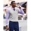 COOFANDY Men’s Long Sleeve Plaid Button Down Cotton Wrinkle Free Dress Shirt(Light Purple Plaid)