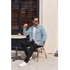 COOFANDY Mens Long Sleeve Shirts Casual Button Down Shirt Wrinkle Free Dress Shirt with Pocket(Clear Blue)