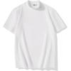 COOFANDY Mens Mock Turtleneck Shirts Casual Premium Cotton Short Sleeve Shirt Basic Half Neck T-Shirts(All White)