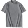 COOFANDY Mens Mock Turtleneck Shirts Casual Premium Cotton Short Sleeve Shirt Basic Half Neck T-Shirts(Gray)