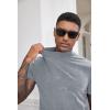 COOFANDY Mens Mock Turtleneck Shirts Casual Premium Cotton Short Sleeve Shirt Basic Half Neck T-Shirts(Light Gray)