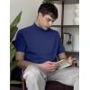 COOFANDY Mens Mock Turtleneck Shirts Casual Premium Cotton Short Sleeve Shirt Basic Half Neck T-Shirts(Navy Blue)