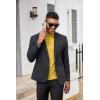 COOFANDY Mens Mock Turtleneck Shirts Casual Premium Cotton Short Sleeve Shirt Basic Half Neck T-Shirts(Yellow)