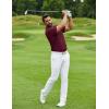 COOFANDY Mens Golf Polo Shirts Short Sleeve Quick Dry Moisture Wicking Performance Collared Golf Shirt for Men(Dark Red)