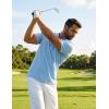 COOFANDY Mens Golf Polo Shirts Short Sleeve Quick Dry Moisture Wicking Performance Collared Golf Shirt for Men(Light Blue)