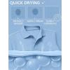 COOFANDY Mens Golf Polo Shirts Short Sleeve Quick Dry Moisture Wicking Performance Collared Golf Shirt for Men(Light Blue)