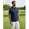 COOFANDY Mens Golf Polo Shirts Short Sleeve Quick Dry Moisture Wicking Performance Collared Golf Shirt for Men(Navy)