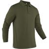 COOFANDY Men’s Polo Shirt Long Sleeve Moisture Wicking Sun Protection Quick Dry Golf Shirts Lightweight Collared Golf Shirt(Army Green)
