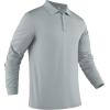 COOFANDY Men’s Polo Shirt Long Sleeve Moisture Wicking Sun Protection Quick Dry Golf Shirts Lightweight Collared Golf Shirt(Light Grey)