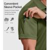 COOFANDY Mens Polo Shirt Short Sleeve Quick Dry Tactical Shirts Golf Polos Collared Work Shirts for Men with Pocket(01-olive Green)