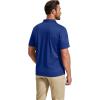 COOFANDY Mens Polo Shirt Short Sleeve Quick Dry Tactical Shirts Golf Polos Collared Work Shirts for Men with Pocket(Blue)