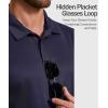 COOFANDY Mens Polo Shirt Short Sleeve Quick Dry Tactical Shirts Golf Polos Collared Work Shirts for Men with Pocket(Navy Blue)