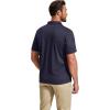 COOFANDY Mens Polo Shirt Short Sleeve Quick Dry Tactical Shirts Golf Polos Collared Work Shirts for Men with Pocket(Navy Blue)