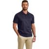 COOFANDY Mens Polo Shirt Short Sleeve Quick Dry Tactical Shirts Golf Polos Collared Work Shirts for Men with Pocket(Navy Blue)
