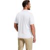 COOFANDY Mens Polo Shirt Short Sleeve Quick Dry Tactical Shirts Golf Polos Collared Work Shirts for Men with Pocket(White)