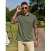 COOFANDY Mens Polo Shirts Short Sleeve Casual Summer Collar Shirts Soft Breathable Polo Tee Shirts Classic Golf Shirts(Army Green)