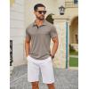 COOFANDY Mens Polo Shirts Short Sleeve Casual Summer Collar Shirts Soft Breathable Polo Tee Shirts Classic Golf Shirts(Beige)