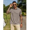 COOFANDY Mens Polo Shirts Short Sleeve Casual Summer Collar Shirts Soft Breathable Polo Tee Shirts Classic Golf Shirts(Beige)