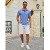 COOFANDY Mens Polo Shirts Short Sleeve Casual Summer Collar Shirts Soft Breathable Polo Tee Shirts Classic Golf Shirts(Blue)