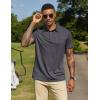 COOFANDY Mens Polo Shirts Short Sleeve Casual Summer Collar Shirts Soft Breathable Polo Tee Shirts Classic Golf Shirts(Dark Grey)