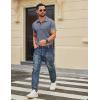 COOFANDY Mens Polo Shirts Short Sleeve Casual Summer Collar Shirts Soft Breathable Polo Tee Shirts Classic Golf Shirts(Grey)
