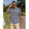 COOFANDY Mens Polo Shirts Short Sleeve Casual Summer Collar Shirts Soft Breathable Polo Tee Shirts Classic Golf Shirts(Grey)