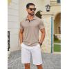 COOFANDY Mens Polo Shirts Short Sleeve Casual Summer Collar Shirts Soft Breathable Polo Tee Shirts Classic Golf Shirts(Khaki)