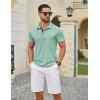COOFANDY Mens Polo Shirts Short Sleeve Casual Summer Collar Shirts Soft Breathable Polo Tee Shirts Classic Golf Shirts(Light Green)