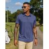 COOFANDY Mens Polo Shirts Short Sleeve Casual Summer Collar Shirts Soft Breathable Polo Tee Shirts Classic Golf Shirts(Navy Blue)