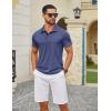 COOFANDY Mens Polo Shirts Short Sleeve Casual Summer Collar Shirts Soft Breathable Polo Tee Shirts Classic Golf Shirts(Navy Blue)