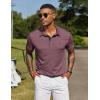 COOFANDY Mens Polo Shirts Short Sleeve Casual Summer Collar Shirts Soft Breathable Polo Tee Shirts Classic Golf Shirts(Red)