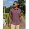 COOFANDY Mens Polo Shirts Short Sleeve Casual Summer Collar Shirts Soft Breathable Polo Tee Shirts Classic Golf Shirts(Red)