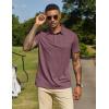 COOFANDY Mens Polo Shirts Short Sleeve Casual Summer Collar Shirts Soft Breathable Polo Tee Shirts Classic Golf Shirts(Red)