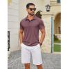 COOFANDY Mens Polo Shirts Short Sleeve Casual Summer Collar Shirts Soft Breathable Polo Tee Shirts Classic Golf Shirts(Red)