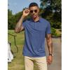 COOFANDY Mens Polo Shirts Short Sleeve Casual Summer Collar Shirts Soft Breathable Polo Tee Shirts Classic Golf Shirts(Sky Blue)