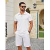 COOFANDY Mens Polo Shirts Short Sleeve Casual Summer Collar Shirts Soft Breathable Polo Tee Shirts Classic Golf Shirts(White)