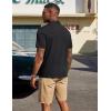 COOFANDY Mens Polo Shirts Short Sleeve Casual Summer Polo Tee Classic Collared Golf Stylish Tops(01-black)