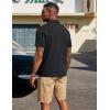 COOFANDY Mens Polo Shirts Short Sleeve Casual Summer Polo Tee Classic Collared Golf Stylish Tops(02-black Solid)