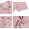 COOFANDY Men’s Zipper Polo Shirt Casual Knit Short Sleeve Polo T Shirt Classic Fit Shirts(Pink-new)