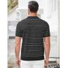 COOFANDY Men’s Zipper Polo Shirt Casual Knit Short Sleeve Polo T Shirt Classic Fit Shirts(Z-stripes -Black)