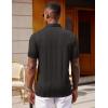 COOFANDY Polo Shirts for Men Short Sleeve Shirts Casual Stylish Collared Summer Textured Knit Shirts(01 Black)