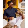 COOFANDY Polo Shirts for Men Short Sleeve Shirts Casual Stylish Collared Summer Textured Knit Shirts(01 Navy Blue)