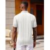 COOFANDY Polo Shirts for Men Short Sleeve Shirts Casual Stylish Collared Summer Textured Knit Shirts(02 White)