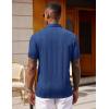COOFANDY Polo Shirts for Men Short Sleeve Shirts Casual Stylish Collared Summer Textured Knit Shirts(Blue)